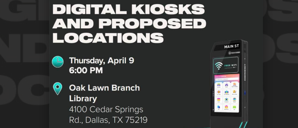 Digital Kiosks Proposed for Oak Lawn: Community Meeting April 9